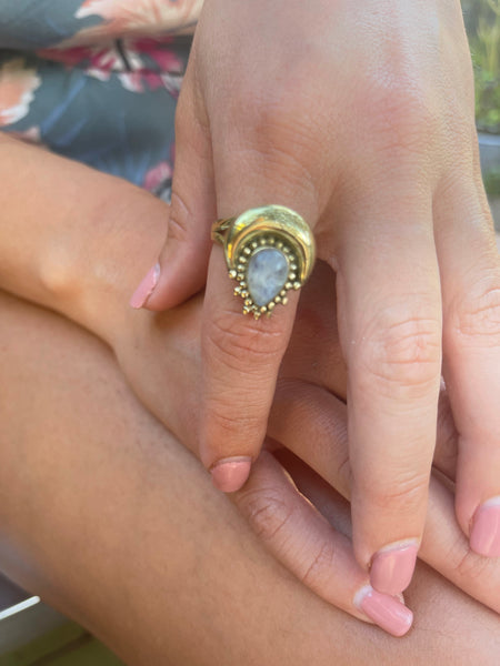 Brass Maya Gypsy Ring
