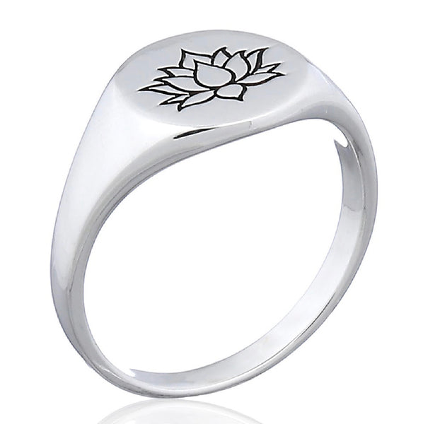 Lotus Signet Ring